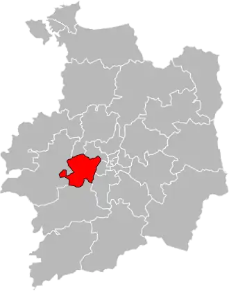 Locatie van het kanton