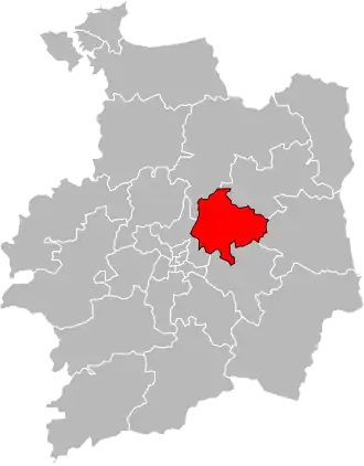 Locatie van het kanton