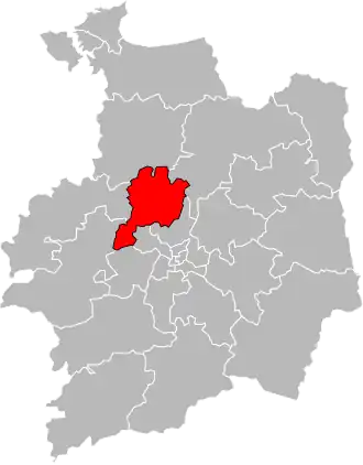 Locatie van het kanton