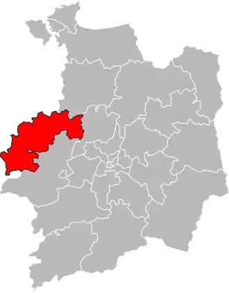 Locatie van het kanton