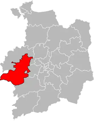 Locatie van het kanton