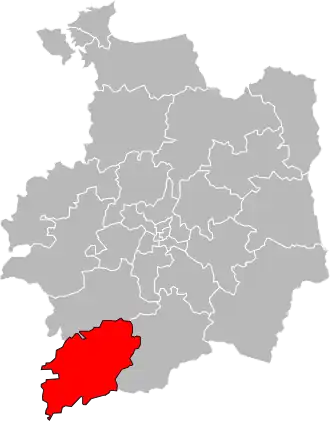 Locatie van het kanton