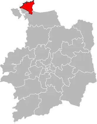 Locatie van het kanton