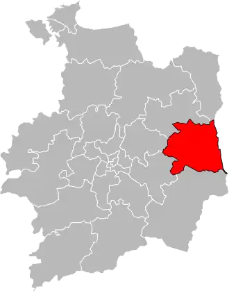 Locatie van het kanton