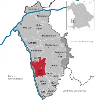 Kaart van Illertissen