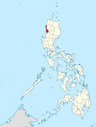 Locatie van Ilocos Sur in de Filipijnen