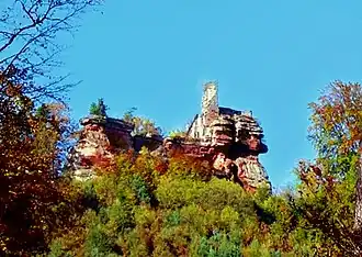 Kasteelruïne Lützelhardt, nabij Obersteinbach (im Elsass)