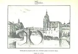 De brug in de 19e eeuw