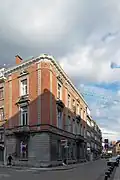 Voormalig hôtel de Francquen, op de hoek van de straten rue Cuvelier en rue Pépin