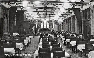 Het restaurant omstreeks 1920