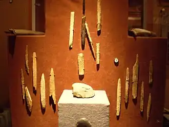 gereedschappen uit Afontova Gora in het Regionaal Museum van Krasnojarsk