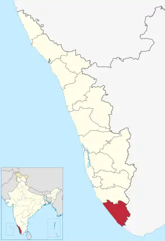Kaart van Trivandrum