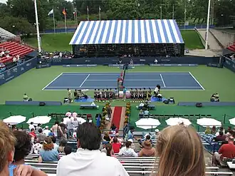 Indianapolis Tennis Center dat werd omgebouwd van gravel naar hardcourt[1]