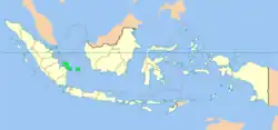 Kaart van de provincie in Indonesië