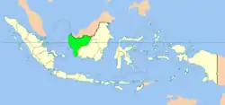 Kaart van de Provincie West-Kalimantan in Indonesië