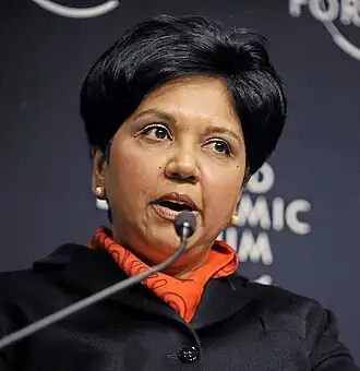 Nooyi op de jaarlijkse bijeenkomst van het World Economic Forum in Davos, Switzerland, januari 2010