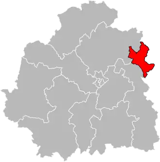 Locatie van het kanton