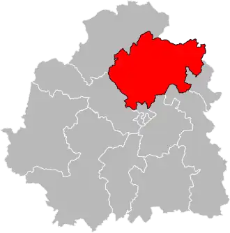 Locatie van het kanton