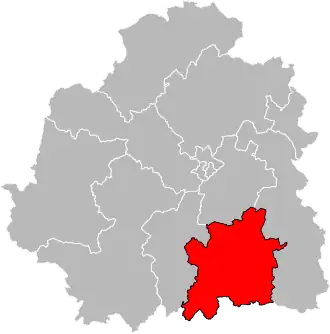 Locatie van het kanton