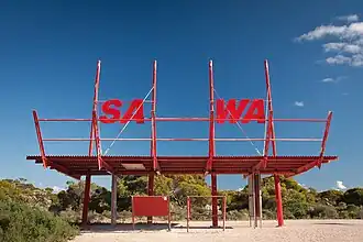 informatieborden aan de grens