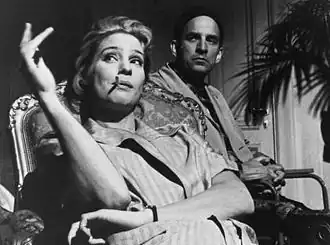 Ingmar Bergman en Ingrid Thulin tijdens de productie van Tystnaden