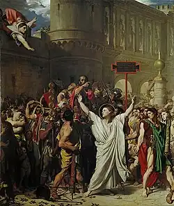 Het martelaarschap van Sint-Symforianus, olieverf op doek Jean Auguste Dominique Ingres (1834), bij de toegang van de sacristie