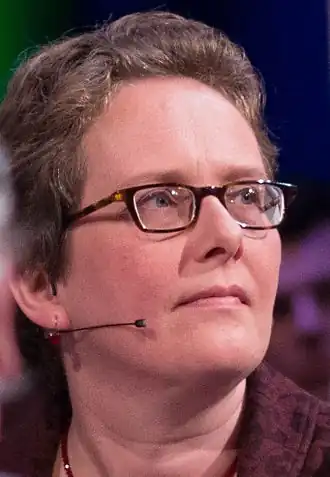 Ingrid Robeyns op het Brainwash Festival in Amsterdam op 25&nbsp;oktober 2014