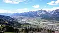 Het Inndal vanaf Volderberg richting Hall in Tirol en Innsbruck