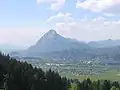 Het Inndal bij Kufstein en Kiefersfelden met de Pendling