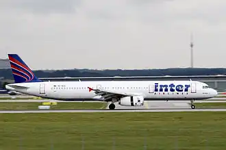 Een Airbus A321 van Inter Airlines