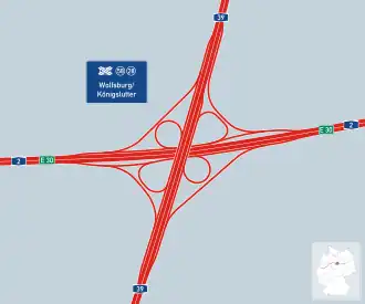 Kreuz Wolfsburg/Königslutter