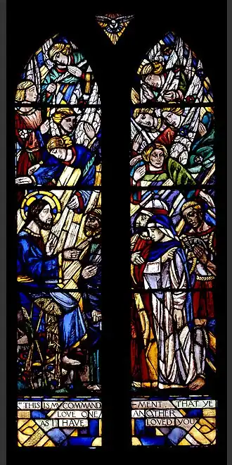 Raam in de Engels Episcopale kerk