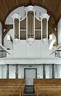 Het Franssen-orgel (in 2013 vervangen door het Van Dam-orgel)