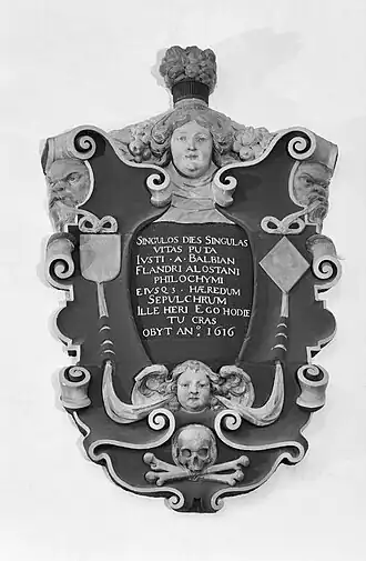 Epitaaf voor Joost Balbian in de Sint-Janskerk van Gouda