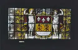 Detail van gebrandschilderd raam Beverwyck