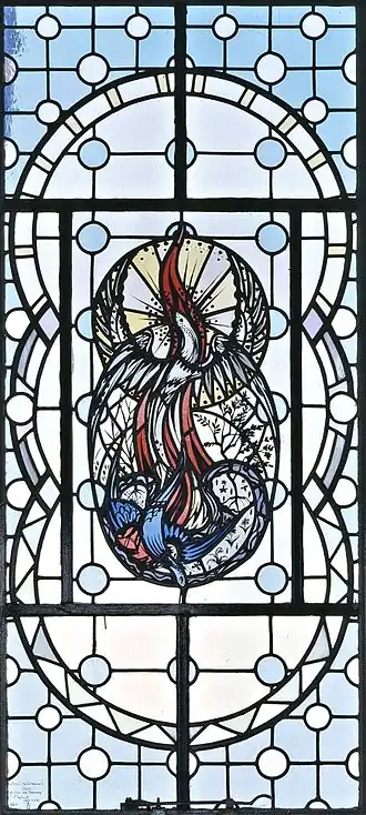 Glas-in-loodraam voor het gemeentehuis in Kapelle (1951)