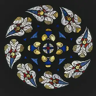 Raam in de Gotische Zaal in Den Haag