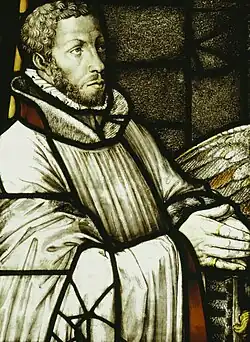 Van Bergen afgebeeld op één der Goudse glazen