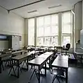 Klaslokaal van het Gymnasium Haganum in Den Haag.