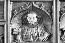 Detail apostelbeeld (Petrus)