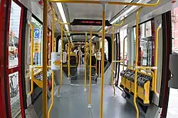 Interieur in de stadtrams