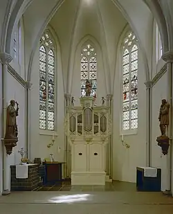 Koororgel van Van Deventer uit 1755 te Schaijk, in 1854 gewijzigd door F.C. Smits en afkomstig uit Velp (Noord-Brabant)
