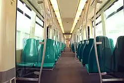 Voormalig interieur van rijtuigen 5301-5342.