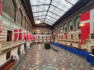 Interieur van het stadhuis van Kopenhagen