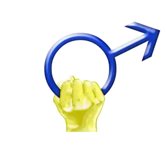 Het symbool van Internationale mannendag.