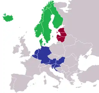 { ■&nbsp;Balttransplant ■&nbsp;Eurotransplant ■&nbsp;Scandiatransplant