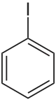 Structuurformule van joodbenzeen