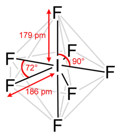 Structuurformule van joodheptafluoride