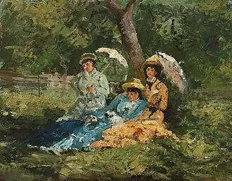 Vrouwen in het park