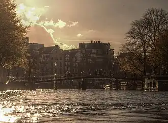 De Ir. B. Bijvoetbrug gezien naar de Amstel, november 2012